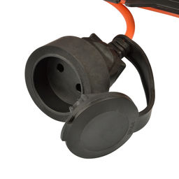 UG /UCK-1N/2x0,75/10M/F IP44 ORANGE Удлинитель силовой на рамке, б/з, 1гнездо, 10м (ПВС 2х0,75), 6A. Оранжевый. TМ Uniel