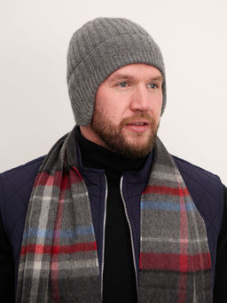 Шарф из кашемира 12218n серый