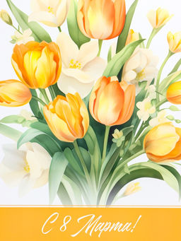 Пакет подарочный ламинированный вертикальный С 8 Марта, XL 40?49?19 см