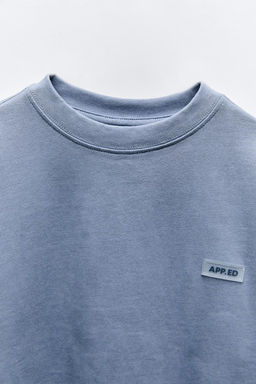 HEAVY JERSEY LABEL T-SHIRT - Zara фото 19