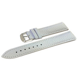 Ремешок для часов натуральная кожа белый 22 мм C15-22white