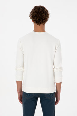 Erkek Regular Fit Bisiklet Yaka Krem Sweatshirt Sepette S_rpriz _ndirim