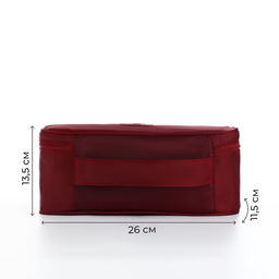 Косметичка дорожная на молнии, цвет бордовый