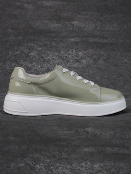 05-PDD215-3 GRAY GREEN Кроссовки женские (натуральная кожа) - Фабричный китай фото 9