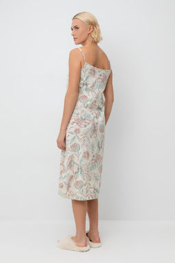 Е 10008/айвори,акварельные тропики сорочка ночная жен