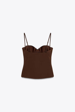LACE BUSTIER TOP - Zara фото 8