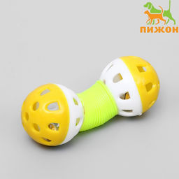 Игрушка для кошек «Два шарика на пружинке», шарики 4 см, микс цветов