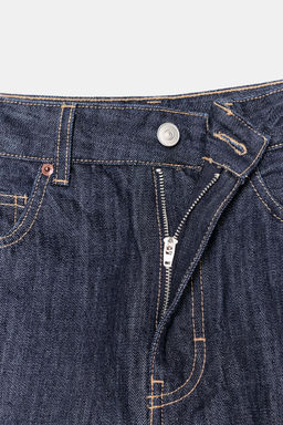 TRF MID-WAIST DENIM JORTS BERMUDA SHORTS - Zara фото 8