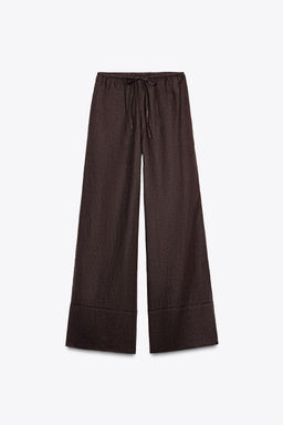 ZW COLLECTION 100% LINEN PALAZZO TROUSERS - Zara фото 37