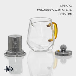 Заварочный чайник Magistro Льдинка, 300 мл, металлическое сито, стекло - Simaland фото 2