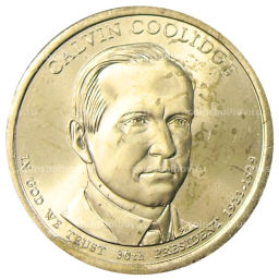1 доллар 2014 года P США Калвин Кулидж 30-й президент США