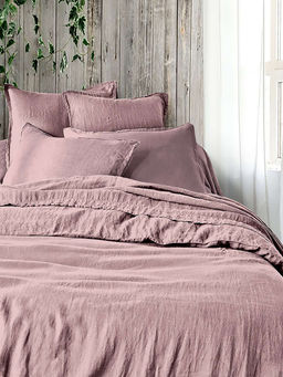 Постельное белье вареный хлопок - Розовый меланж Евро (нав.70х70)