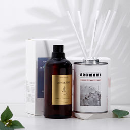 Набор диффузор ароматический Aromame, хилтон, 500 мл, круглая банка