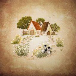 Набор для вышивания PANNA Живая картина JK-2104 Домики 27 х 27 см