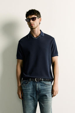 POLO REGULAR FIT CONTRASTE / Marino - Zara фото 2