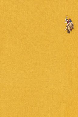 U. S. Polo Assn / Горчичный трикотажный свитер для мальчика с круглым вырезом - U.s. polo assn фото 3