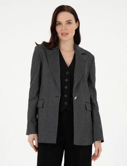 Antrasit Slim Fit Ceket