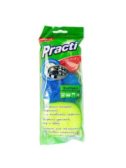 Мочалка пластиковая малая 3шт - Paclan фото 2