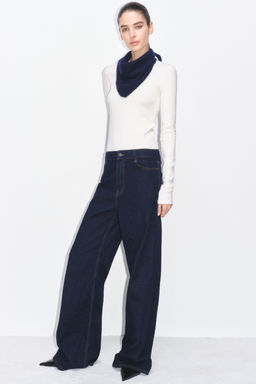 ZW COLLECTION WIDE-LEG HIGH-WAIST JEANS - Zara фото 5