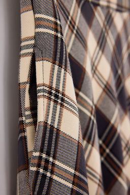 Lacivert Siyah Ekoseli Dokuma Uzun Maxi Etek TWOAW26ET00164 - Trendyolmilla фото 10