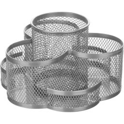 Подставка-органайзер Attache 7отдел крыглые 110x165x175мм металл сет серебр  фото 2