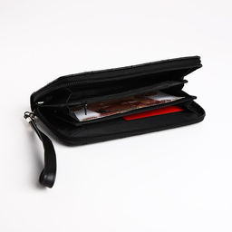 Кошелёк на молнии, цвет чёрный - Simaland фото 4