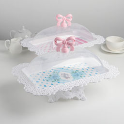 Блюдо для торта и пирожных с крышкой Бант, 35,52423 см, цвет МИКС - Simaland фото 5