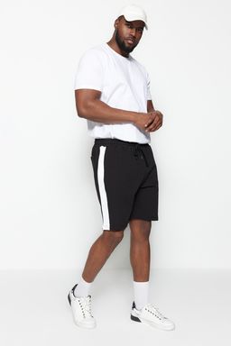 TRENDYOL MAN Buyuk Beden Siyah Regular/Normal Kesim Orta Boy Lastik Belli Renk Panelli Sort TMNSS23SR00046 - Trendyolmilla фото 12