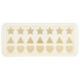 Форма для льда пластмассовая (мармелада) Фигуры - 21 штука 25х11см h3,2см, цвета в ассортименте: розовый, белый, серый, в п/эт пакете (Китай) - Домашняя Мода фото 2