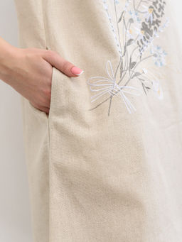 Женское платье полулён 2095 (131) молочный 2095 (131)