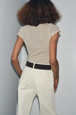 WOOL SHORT SLEEVE T-SHIRT - Zara фото 3
