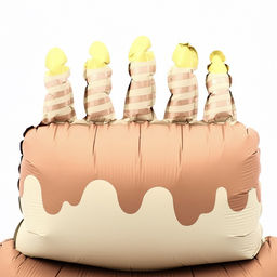 Воздушный шар фольгированный 60" «Большой сливочный торт», под воздух