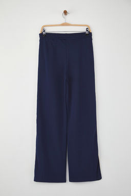 Lacivert Wide Leg/Genis Paca Brode Serit Detayl? Kal?n Orme Esofman Alt? TWOAW26EA00002