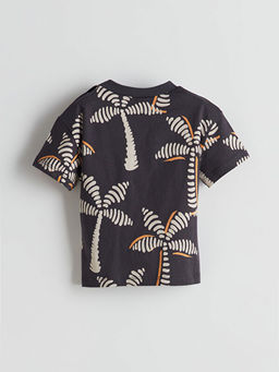 Bisiklet Yaka Desenli Erkek Bebek Ti??rt