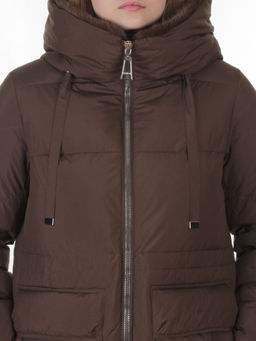 8379 BROWN Куртка зимняя женская (200 гр. холлофайбер)