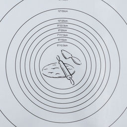 Коврик для выпечки и раскатки теста с разметкой, армированный «Эрме», силикон, 59.5×40 см, белый