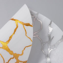 Цена за 12 шт. Салфетка сервировочная на стол Мрамор, d=38 см, цвет белый - Simaland фото 5