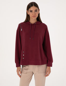 Vi_ne Oversize Modal Kar___ml_ Kap__onlu Sweatshirt