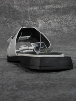 08-PEY184-3 BLACK/GRAY Босоножки женские (натуральная кожа) - No name фото 5