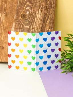 ОБЛОЖКА ДЛЯ ПАСПОРТА "Multicolored hearts", плотность 600 мкм