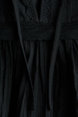 Blusa de algod?n con ribete de encaje - H&m фото 8