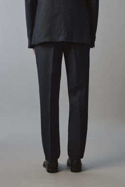 PANTAL?N TRAJE 100% LINO / Marino - Zara фото 3