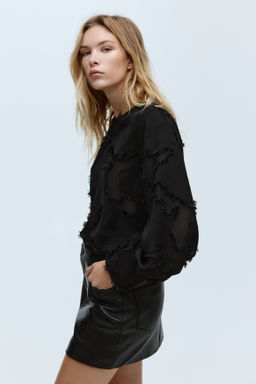 Blusa en tejido jacquard - H&m фото 4