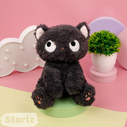 Мягкая игрушка "Curly Cat" черный, 23см