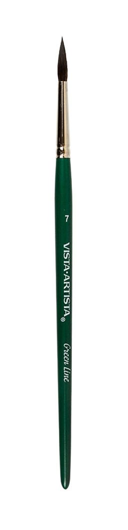 Кисть "Green Line" "VISTA-ARTISTA" 90211-07 имитация белки круглая 5 шт короткая ручка №07