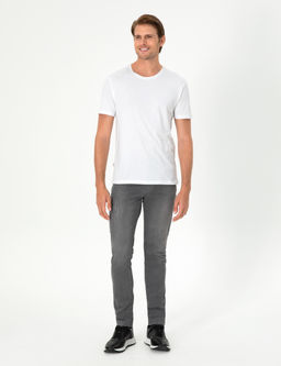 Beyaz Slim Fit Basic Ti__rt