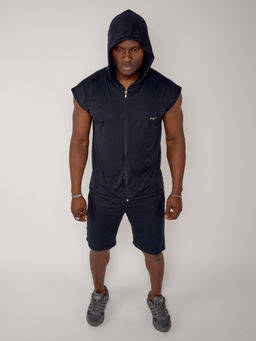 Спортивный костюм летний мужской темно-синего цвета 22610TS - FUYOUKAI фото 11