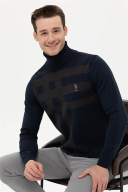 Мужской флот синий свитер Неожиданная скидка в корзине