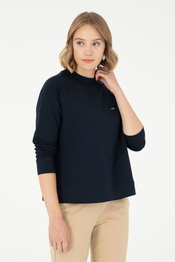 Женский темно-синий свитшот Неожиданная скидка в корзине