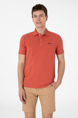 Erkek Regular Fit Polo Yaka Pudra Basic Ti__rt Sepette S_rpriz _ndirim